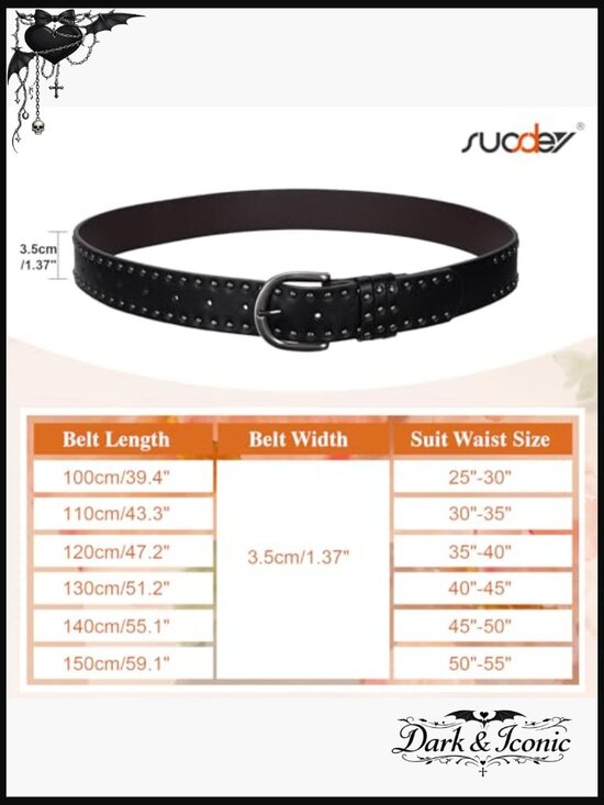 Women Leather Studded Rivets Belt with Silver Buckle main image 4